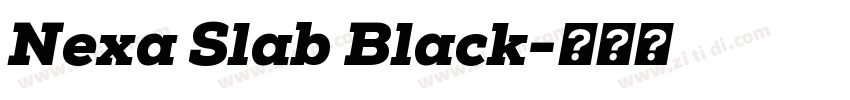 Nexa Slab Black字体转换